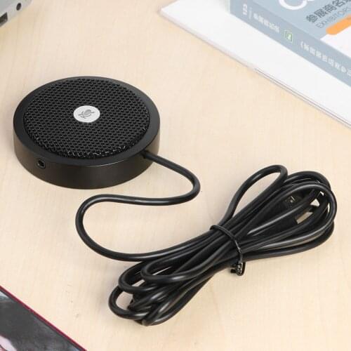 Portable USB Wired Microphone Omnidirectional Mic Speaker Portable Lightweight Musical Elements Mic for Video Conference