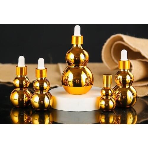 15pcs 20/30/50/100ml Empty Plating Gourd Dropper/Sppray/Lotion Bottles Essential Oil Aromatherapy Pipette Refillable Containers