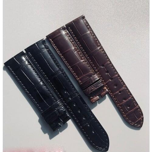 Crocodile Leather Watch Strap For Omega Seamaster Speedmaster DeVille Serise Watch, Watch Parts Original Leather Watch Band