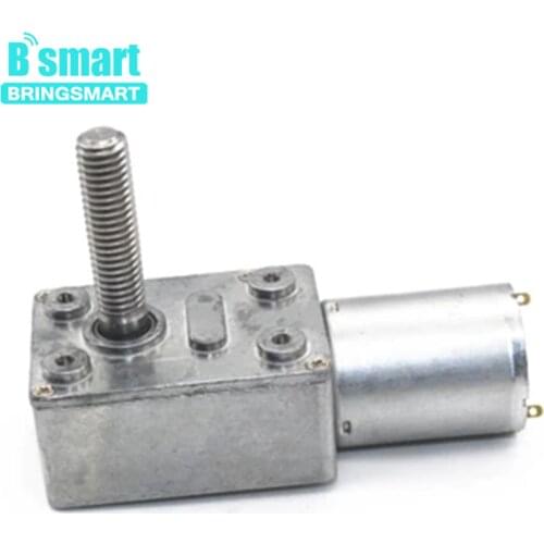 JGY-370 6~150rpm M8 Screw Shaft 6~24V DC 12v 24v Worm Gear Motor Reversible Self-lock Gearbox Reducer 150rpm Low Speed Motor