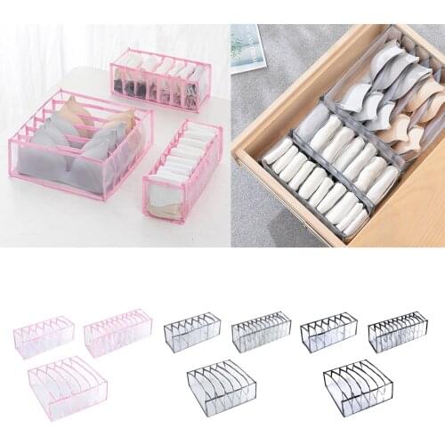 Foldable Underwear Organizer Panties Bra Drawer Storage Box Black 6 Gripes