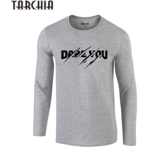 TARCHIA High Quality 100% Cotton Dape You Big Size Long Sleeve T Shirt Top Streetwear Printed Men Fashion Brand T-Shirt Homme
