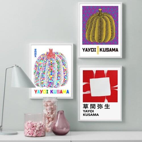 Vintage Japanese Yayoi Kusama Tokyo Landscape Wall Art Canvas Painting Nordic Posters And Prints Decor Pictures For Living Room