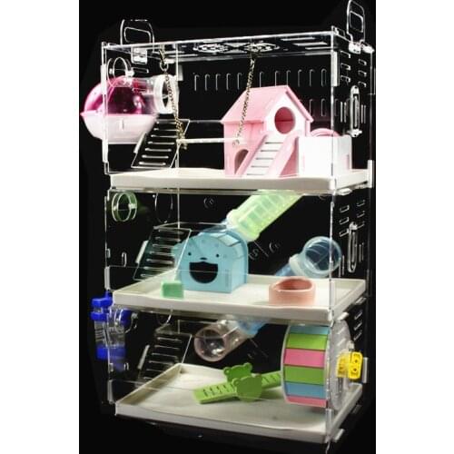 Hamster Cage Drawer External Bathroom Double Transparent Large Villa Supplies Package