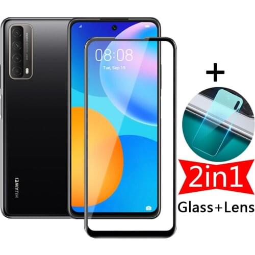 2in1 Screen Tempered Glass on For Huawei Y7a Y7p 2020 Y7 Pro 2019 Y 7 Prime 2019 a p 7a 7p Camera Lens Protector Protective Film