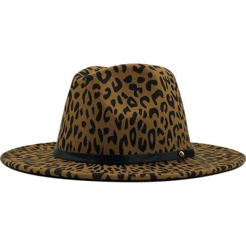 Women Men Wool Fedora Hat With Leather Ribbon Gentleman Elegant Lady Winter Autumn Wide Brim Jazz Church Panama Cap