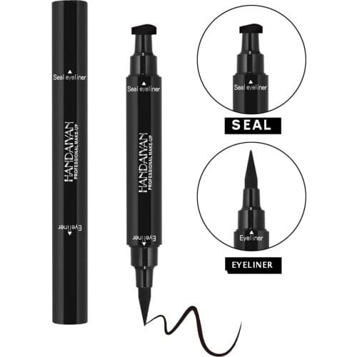 2 In1 Eyeliner Stamp Liquid Eyeliner Pencil Makeup Stamps Seal Pen Stamp Eye liner Pencil Waterproof Quick Dry