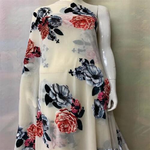 2020 High quality african velvet lace fabric 5 yards with embroidered velvet silk fabric for wedding sewing material.L881910