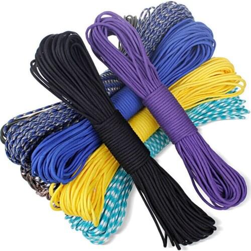 27 Color 100m Paracord Cord Lanyard Tent Rope Paracorde 7 Strand Paracord For Outdoor Survival Kit Bracelet Hiking Clambing Rope