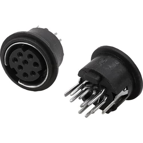 5/10/20Pcs 8Pin Mini DIN Female Socket Connector 8 Poles PS2 Circular DIN Jack Terminal PCB Chassis PC Computer Connect Adapter