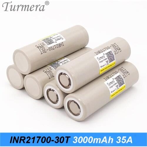 21700 battery 3000mah inr21700-30t 35A high drain battery for elecric cigarette and screwdriver power bank use