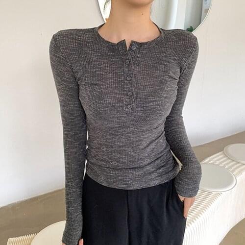 Aoxison Women's Knitted T-shirts