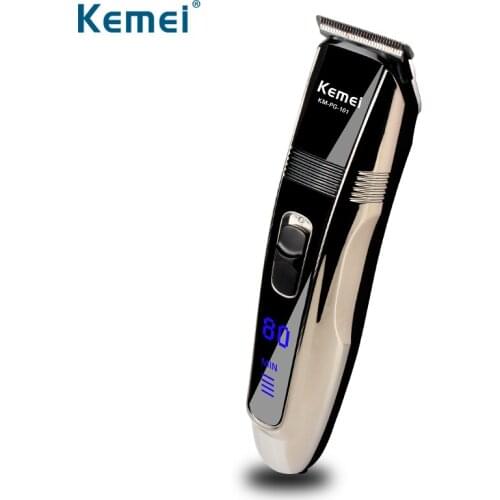 Kemei Electric Hair Trimmer Rechargeable Men Hair Clipper LCD Display Professional Styling Tools Adjustable Hair Trimmer PG101