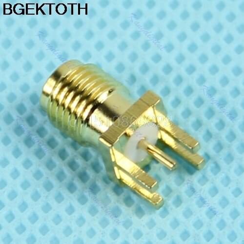 1pc Edge Mount PCB Board Receptacle RP SMA Female Jack Connector Adapter