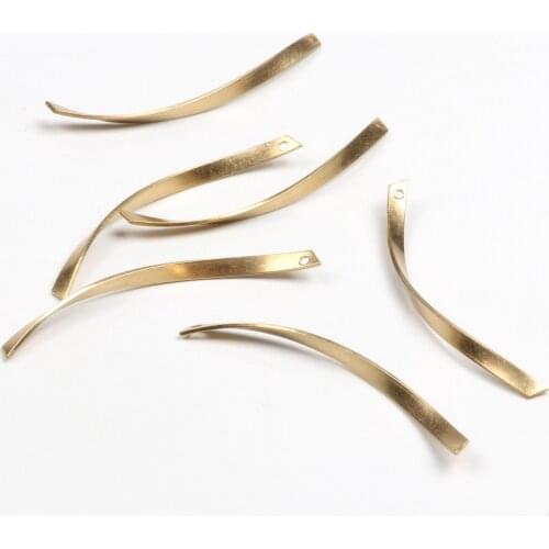 Brass Geometric Charm, Raw Brass Earrings Findings,Raw Brass Pendant,Spiral shaped Earrings Brass Charm,50X3mm-RB1327