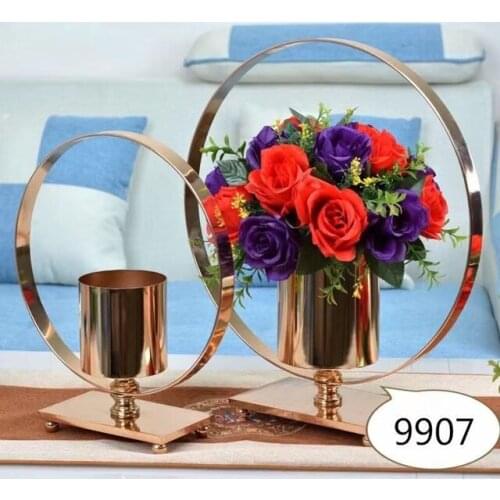 Metal gold Wedding Table Centerpiece Event Road Lead wedding decoration flower stand centerpiece