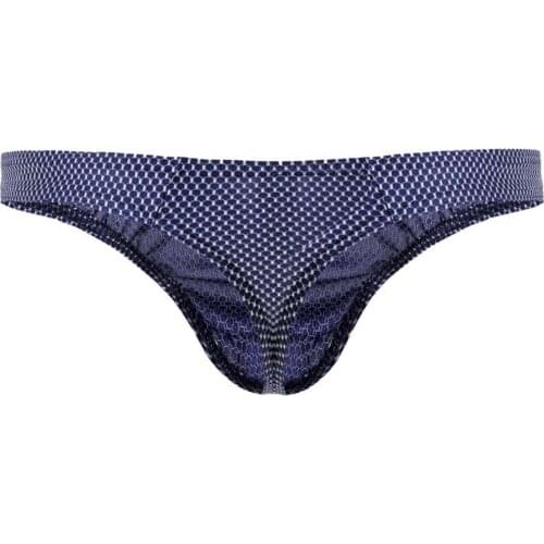 Man Fashion Thongs and G Strings Low Rise Brief Penis Hipster Mens Briefs Sexy Thongs Breathable Nylon Brief Thongs