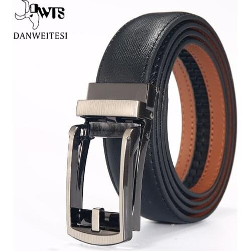 [DWTS]Fashion Men Automatic Buckle Leather luxury Belts Business Male Alloy buckle Belts for Men Ceinture Homme