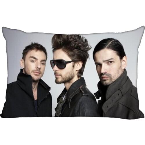 Custom 30 Seconds to Mars Rectangle Pillowcase zipper dakimakura Classic Pillow Case size 35X45cm DIY Gift