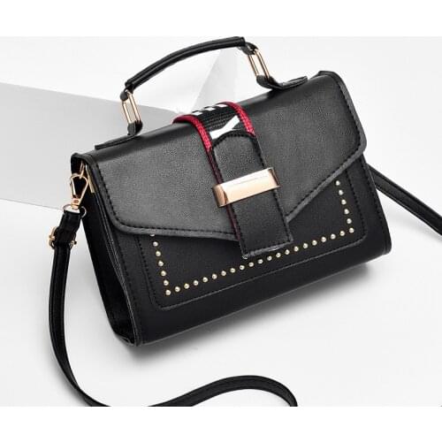 2020 new Women Bags Luxury Handbags Ladies Messenger Bags Cover Rivet Bag Girls Fashion Shoulder Bag Ladies PU Leather Handbags
