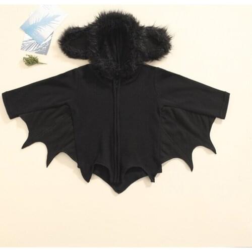 2021 New Children’s Halloween Hooded Shawls Fashion Solid Color Feather Edge Cloak Cosplay Costume for 1-8 Years