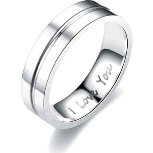 New Brand Jewelry Gift Love Titanium Steel Couple Mens Womens Stainless Steel Diamond Girl Bridal Wedding Ring for Women