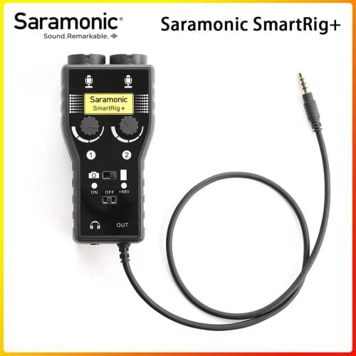 Saramonic SmartRig II XLR Microphone Preamplifier Audio Adapter Mixer Preamp Guitar Interface for DSLR Camera iPhone 7 7s 6 iPad