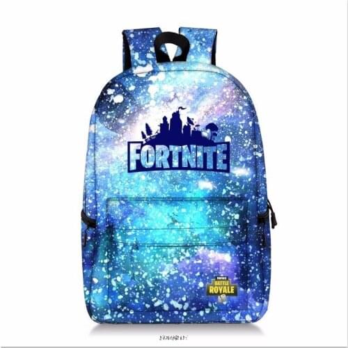 FORTNITE Backpack Candy Color Boys Girls School Bags Unisex Backpacks 3D Oxford Waterproof Key Chain Accessories Cute Kawaii