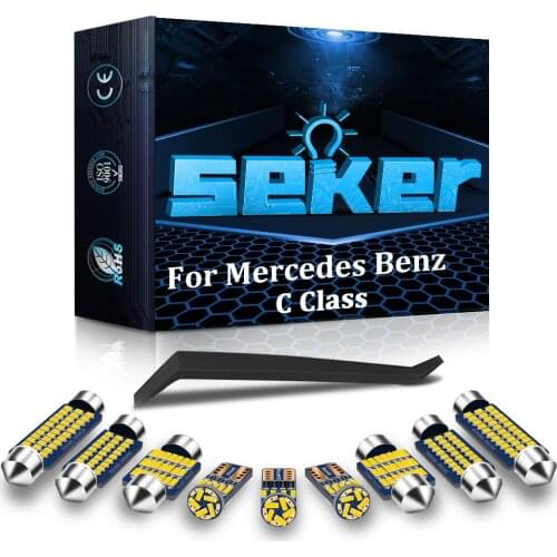 Seker Canbus Interior LED Lights For Mercedes Benz C Class W202 W203 W204 W205 Vehicle Inside Map Dome License Plate Lamp Bulb
