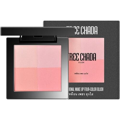 TT Genuine Four-Color Blush Blusher Plate Nude Makeup Waterproof Repair Complexion Improvement Modify Outline