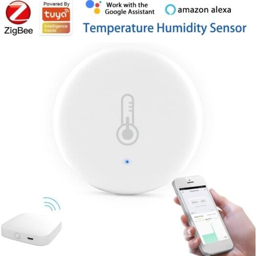 New Tuya ZigBee Smart Temperature And Humidity Sensor App Wireless Gateway Hub Smart Home Work with Alexa Google Home Assistant