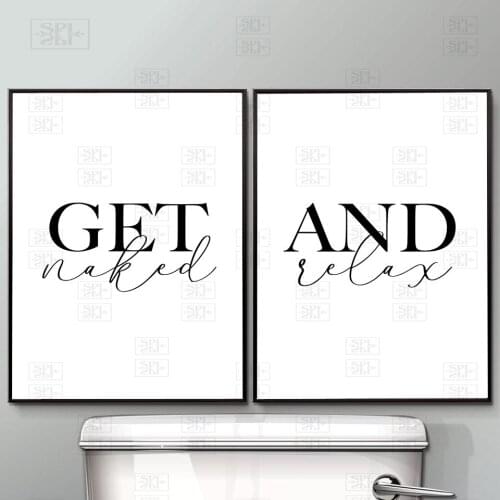 Toilet and Relax Canvas Painting Modular Wall Art Modern Posters and Prints Pictures for Bathroom Modern Home Canvas Painting