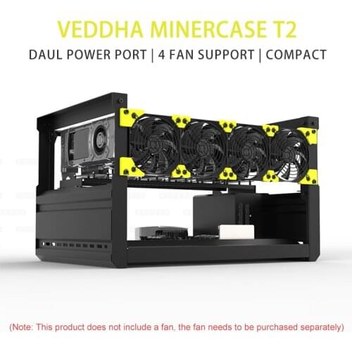 Veddha All-Aluminum Open Six Graphics Card Chassis T2 Mining Machine Mining Machine Aluminum Alloy Open-Air Box Compact