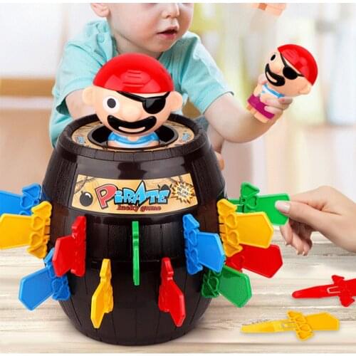 Surprise Pirate Barrel Funny Lucky Stab Pop Up Party Game Toys For Children Kids Adults Boys Girls Family Game Toy Novelty Gifts