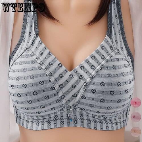 Push Up Bra for Women Plus Size Underwear Thin Cotton Breathable Wireless Bras Large Breast 44 C Bralette Bra Bras Sexy Gathered