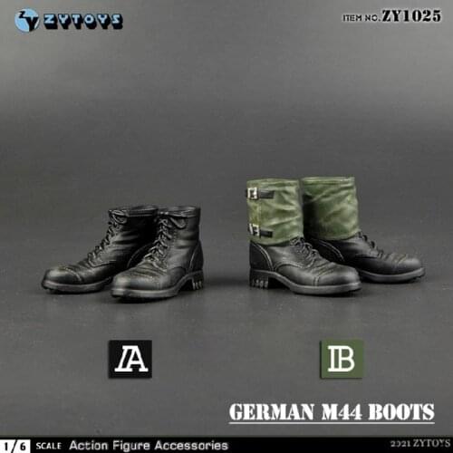 ZYTOYS 1:6 Scale ZY1025 Men Soldier WWII German M44 Combat Boots Leggings Boots Shoes for 12" Action Figure Body Accessories Toy