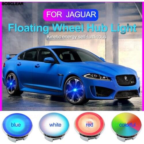 4X Hub Led Lights Cap Car Floating Illumination Wheel Center Covers Caps For Jaguar XE F-TYPE X152 XJ X350 X358 X351 XK X150 XKR