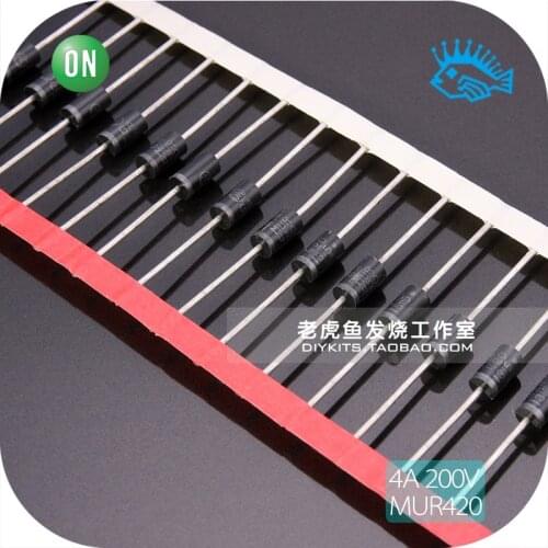 5pcs/50pcs Brand new original ON MUR420RLG 4A 200V high speed fast recovery rectifier diode