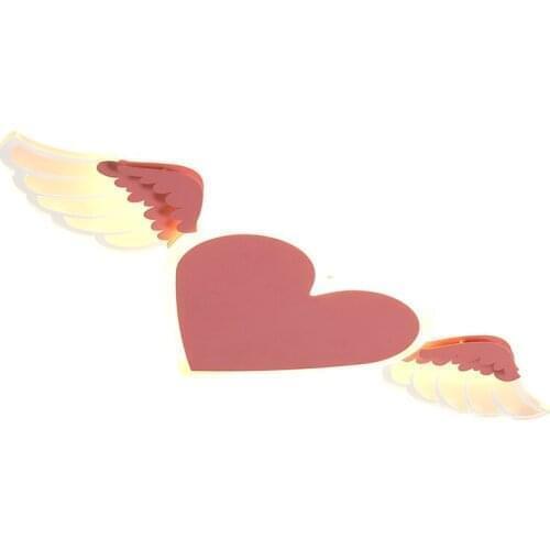 Angel wings kids room light acrylic led ceiling lights with remote cartoon lampshade children room cute ceiling lamp white pink