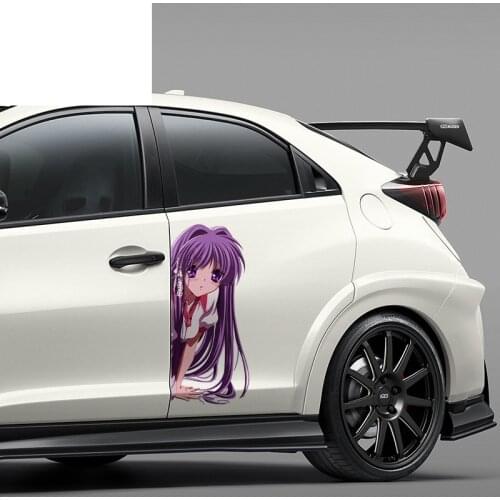 Anime Car Stickers Sunscreen Fine Decal Car Accessories Motorcycle Vinyl Material for JDM SUV RV Good Quality Waterproof Anti-UV