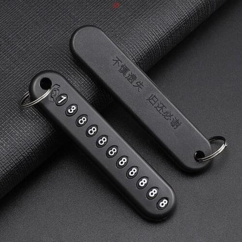 Anti-lost car keychain phone number card key ring for Skoda Octavia Fabia Rapid Superb Yeti Roomster/Mazda 2 3 5 6 CX5 CX7 CX9 A