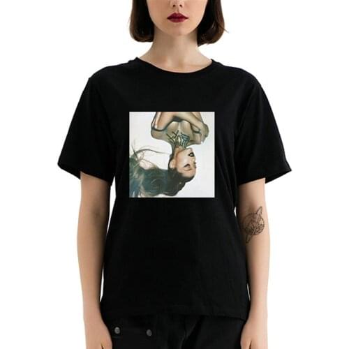 Ariana Grande Fifth Solo Album "thank U, Next "poster T Shirt Women 90s Hip Hop Short Sleeve T-shirt Casual Cotton Soft Tee Tops