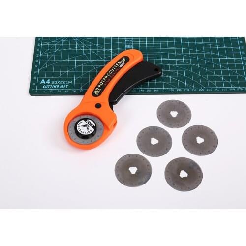Leather Tool 45mm Rotary Cutter With Blade Cutting Mat Multi Size Double Sided Non Slip Craft Manual Model Carving Knife Sewing