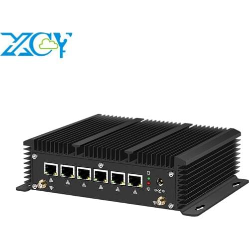 Xcy Fanless Mini Pc Intel Core i5 8265U Celeron 6 LAN 211at Gigabit Ethernet 2*Usb 3.0 HDMI RS232 Firewall Router PFsense Minipc
