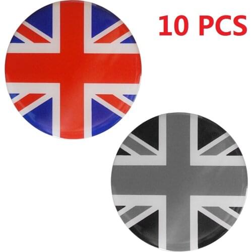 10PCS 7cmX7cm For MINI Cooper R50 R52 R53 R55 R56 R60 F54 F55 F56 F60 Countryman Accessories UK Flag Decals Car Styling Sticker