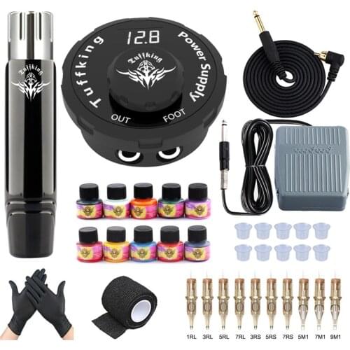 2021 New Complete Tattoo Machine Kit Rotary Pen With Cartridge Needles Tattoo Kits Permanent Makeup Machine Swiss Motor