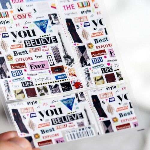 New Super Thin Self-Adhesive Colorful Newspaper Design Nail Decal Stickers Manicure Nail Art Decoration Accessories Z0512