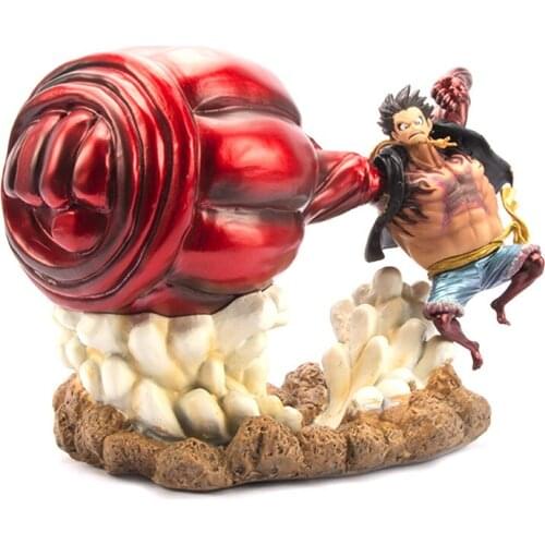 20cm Ornaments One Piece Monkey D. Luffy Gear 4 Kong Gun Pvc Figure Collectible Model Toy Kids Birthday Gifts Ornaments