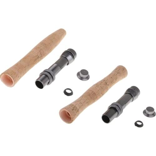 Cork Portable Metal Lightweight Fly Fishing Rod Handle Grip with Reel Seat For Boat Backpack Fishing Rod Building Repair 2 Model