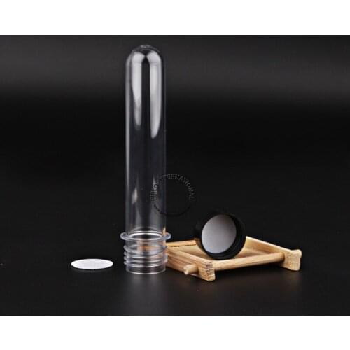 50pcs/Lot Empty Plastic 40ml Mask Tube Women Cosmetic Container 40g Black Cap Pot Refillable Packaging Small Test Bottle